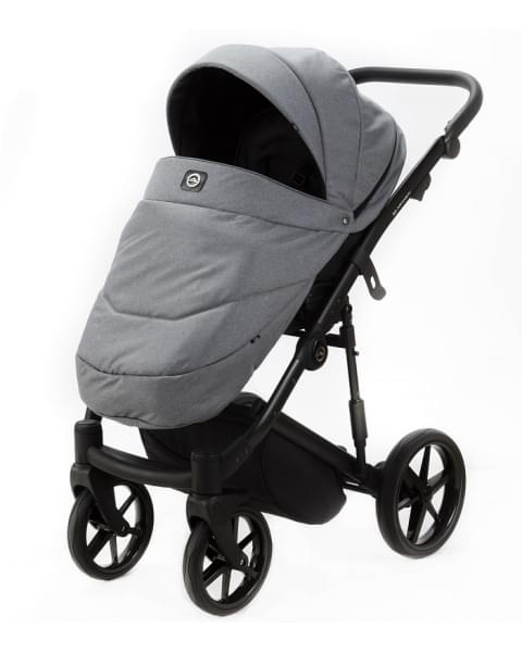 Детская коляска Adamex Mobi 3 в 1 M-PS113 (СЕРЫЙ+СЕРАЯ КОЖА)