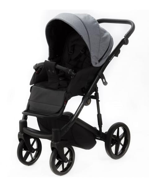 Детская коляска Adamex Mobi 3 в 1 M-PS113 (СЕРЫЙ+СЕРАЯ КОЖА)