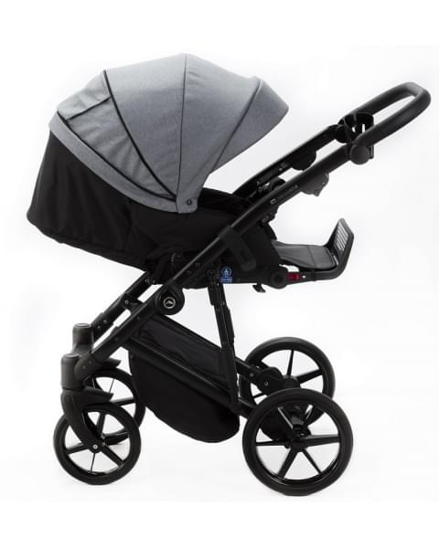 Детская коляска Adamex Mobi 3 в 1 M-PS113 (СЕРЫЙ+СЕРАЯ КОЖА)