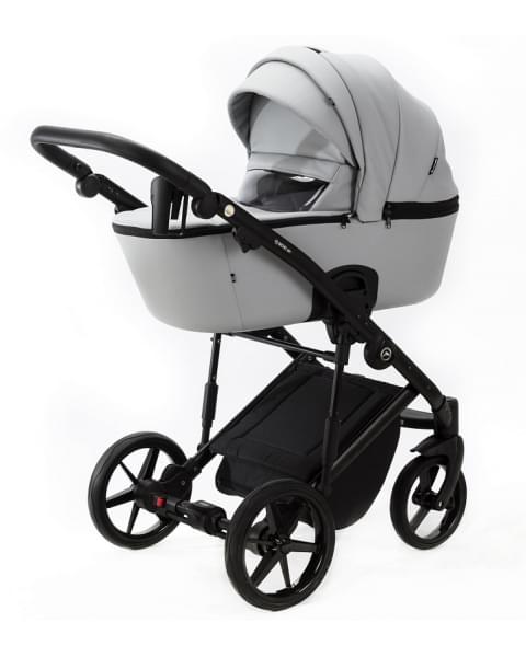 Детская коляска Adamex Mobi Deluxe 2 в 1 M-SA03 (СВ.СЕРАЯ.КОЖА)