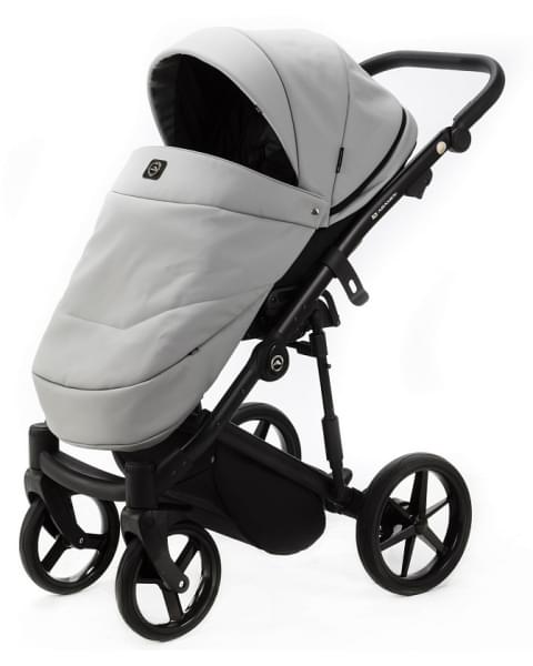 Детская коляска Adamex Mobi Deluxe 2 в 1 M-SA03 (СВ.СЕРАЯ.КОЖА)