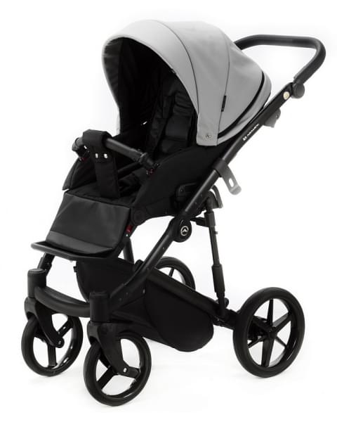 Детская коляска Adamex Mobi Deluxe 2 в 1 M-SA03 (СВ.СЕРАЯ.КОЖА)