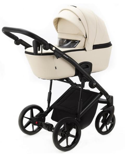 Детская коляска Adamex Mobi Deluxe 2 в 1 M-SA08 (КРЕМОВАЯ КОЖА)