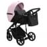 Детская коляска Adamex Mobi Deluxe 3 в 1 M-SD27 (РОЗОВЫЙ ЗЕФИР+ЧЕРНАЯ КОЖА)