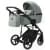 Детская коляска Adamex Mobi Deluxe New 3 в 1 MN-SA20 СЕРО-ЗЕЛЕНАЯ КОЖА