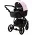 Детская коляска Adamex Nola Deluxe 3 в 1 N-SD101 (РОЗОВ.ЗЕФИР КОЖА + ЧЕРН. КОЖА)