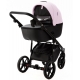 Детская коляска Adamex Nola Deluxe 3 в 1 N-SD101 (РОЗОВ.ЗЕФИР КОЖА + ЧЕРН. КОЖА)