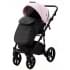 Детская коляска Adamex Nola Deluxe 3 в 1 N-SD101 (РОЗОВ.ЗЕФИР КОЖА + ЧЕРН. КОЖА)