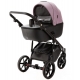 Детская коляска Adamex Nola Deluxe 3 в 1 N-SD106 (СИРЕНЬ КОЖА + ЧЕРН.КОЖА)