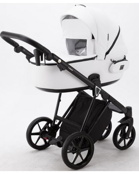 Детская коляска Adamex Porto Deluxe 3 в 1 PO-SA01 (БЕЛ.КОЖА)