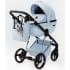 Детская коляска Adamex Quantum Superstar Deluxe 2 в 1 Q-STAR135-K (ГОЛУБ.КОЖА+ГОЛУБ.ДНО+ГОЛУБ.РАМА)