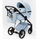 Детская коляска Adamex Quantum Superstar Deluxe 2 в 1 Q-STAR135-K (ГОЛУБ.КОЖА+ГОЛУБ.ДНО+ГОЛУБ.РАМА)