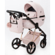 Детская коляска Adamex Quantum Superstar Deluxe 3 в 1 Q-STAR134-K (СВ.РОЗОВ.КОЖА+РОЗОВ.ДНО+РОЗОВ.ЗОЛОТО РАМА)