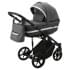 Детская коляска Adamex Rimini 2 в 1 Ri11-LUX (Т.СЕР.БЛЕСТКИ+Т.СЕР.КОЖА+СЕРЕБР.ОТДЕЛКА)
