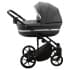 Детская коляска Adamex Rimini 2 в 1 Ri11-LUX (Т.СЕР.БЛЕСТКИ+Т.СЕР.КОЖА+СЕРЕБР.ОТДЕЛКА)