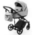 Детская коляска Adamex Zico Deluxe New 3 в 1 ZN-SA03 СВЕТЛО-СЕРАЯ КОЖА