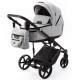 Детская коляска Adamex Zico Deluxe New 3 в 1 ZN-SA03 СВЕТЛО-СЕРАЯ КОЖА