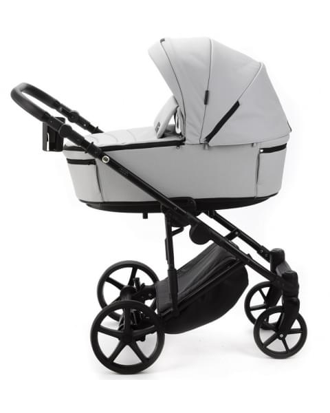 Детская коляска Adamex Zico Deluxe New 3 в 1 ZN-SA03 СВЕТЛО-СЕРАЯ КОЖА