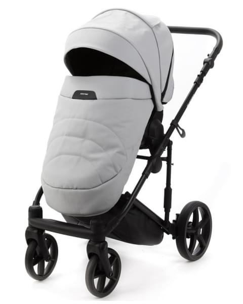 Детская коляска Adamex Zico Deluxe New 3 в 1 ZN-SA03 СВЕТЛО-СЕРАЯ КОЖА