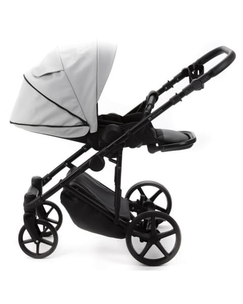 Детская коляска Adamex Zico Deluxe New 3 в 1 ZN-SA03 СВЕТЛО-СЕРАЯ КОЖА