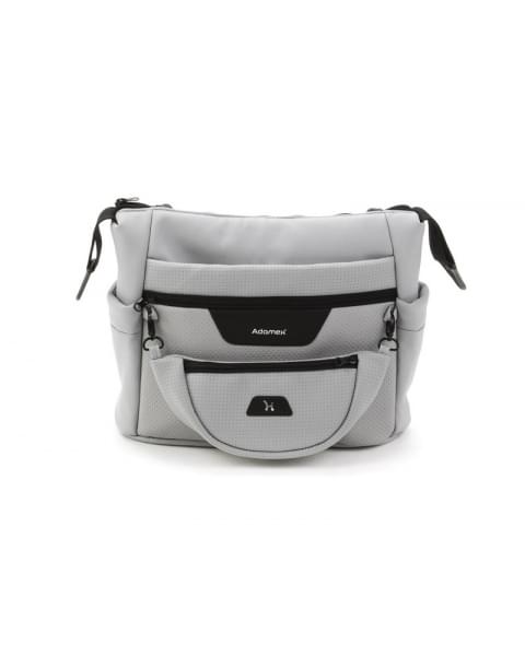 Детская коляска Adamex Zico Deluxe New 3 в 1 ZN-SA03 СВЕТЛО-СЕРАЯ КОЖА