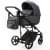 Детская коляска Adamex Zico Deluxe New 3 в 1 ZN-SA05 ТЕМНО-СЕРАЯ КОЖА