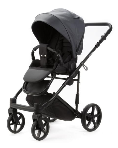 Детская коляска Adamex Zico Deluxe New 3 в 1 ZN-SA05 ТЕМНО-СЕРАЯ КОЖА