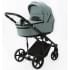 Детская коляска Adamex Zico Deluxe New 3 в 1 ZN-SA20 (СЕРО-ЗЕЛЕНАЯ КОЖА)