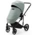 Детская коляска Adamex Zico Deluxe New 3 в 1 ZN-SA20 (СЕРО-ЗЕЛЕНАЯ КОЖА)