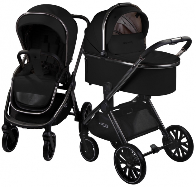 Детская коляска AmaroBaby Motus Premium Ecco 2 в 1 черный