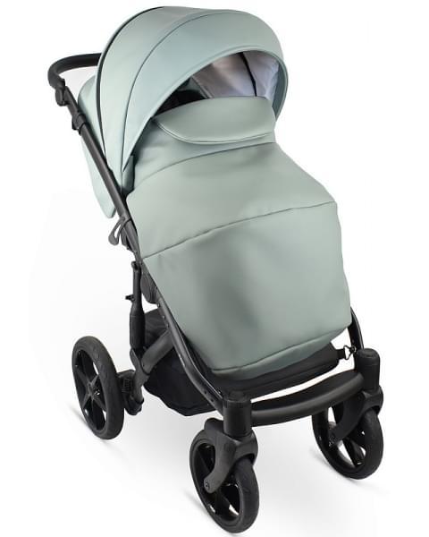 Детская коляска Bexa Ideal Eco 2 в 1 IE04 черный+шалфей кожа