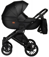 Детская коляска Indigo Mio Eco 2 в 1 01 черная кожа