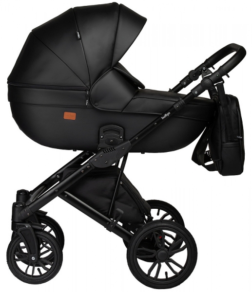 Детская коляска Indigo Mio Eco 2 в 1 01 черная кожа