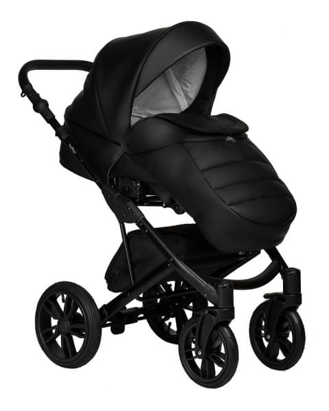 Детская коляска Indigo Mio Eco 2 в 1 01 черная кожа