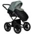 Детская коляска Indigo Mio Eco Plus 14 2 в 1 05 черная кожа+шалфей кожа