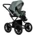 Детская коляска Indigo Mio Eco Plus 14 2 в 1 05 черная кожа+шалфей кожа