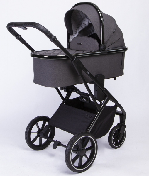 Детская коляска Peppy Tecla 2 в 1 Shadow Antrazit Chrome Edition (Графитовый)