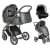 Детская коляска Roan Bass Next Кожа 3 в 1 с автокреслом Tutis Elo Lux EduSky Black RN083/1 Graphite Pearl