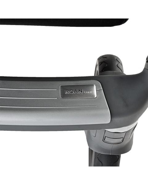 Детская коляска Roan Bass Next Кожа 3 в 1 с автокреслом Tutis Elo Lux EduSky Black RN083/1 Graphite Pearl