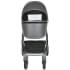 Детская коляска Roan Bass Next Кожа 3 в 1 с автокреслом Tutis Elo Lux EduSky Black RN083/1 Graphite Pearl