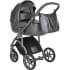 Детская коляска Roan Bass Next Кожа 3 в 1 с автокреслом Tutis Elo Lux EduSky Black RN083/1 Graphite Pearl
