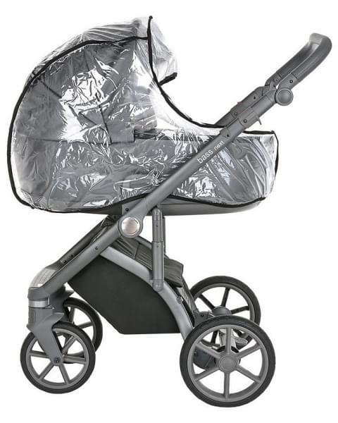 Детская коляска Roan Bass Next Кожа 3 в 1 с автокреслом Tutis Elo Lux EduSky Black RN083/1 Graphite Pearl