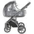 Детская коляска Roan Bass Next Кожа 3 в 1 с автокреслом Tutis Elo Lux EduSky Black RN083/1 Graphite Pearl