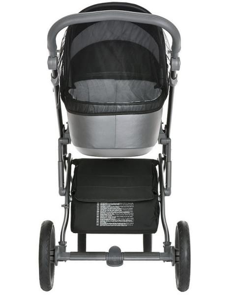 Детская коляска Roan Bass Next Кожа 3 в 1 с автокреслом Tutis Elo Lux EduSky Black RN083/1 Graphite Pearl