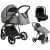 Детская коляска Roan Sol 3 в 1 с автокреслом Tutis Elo Lux EduSky Black RSL/1011 Cloud Grey
