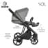 Детская коляска Roan Sol 3 в 1 с автокреслом Tutis Elo Lux EduSky Black RSL/1011 Cloud Grey