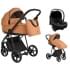 Детская коляска Roan Sol 3 в 1 с автокреслом Tutis Elo Lux EduSky Black RSL/1014 Cinnamon
