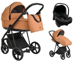 Детская коляска Roan Sol 3 в 1 с автокреслом Tutis Elo Lux EduSky Black RSL/1014 Cinnamon