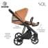 Детская коляска Roan Sol 3 в 1 с автокреслом Tutis Elo Lux EduSky Black RSL/1014 Cinnamon