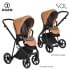 Детская коляска Roan Sol 3 в 1 с автокреслом Tutis Elo Lux EduSky Black RSL/1014 Cinnamon